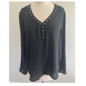 Scotch & Soda Studded V-Neck Blouse